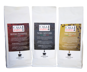 CasaBarista Koffiebonen Proefbestelling - Tricolore: Rosso, Nero, Oro