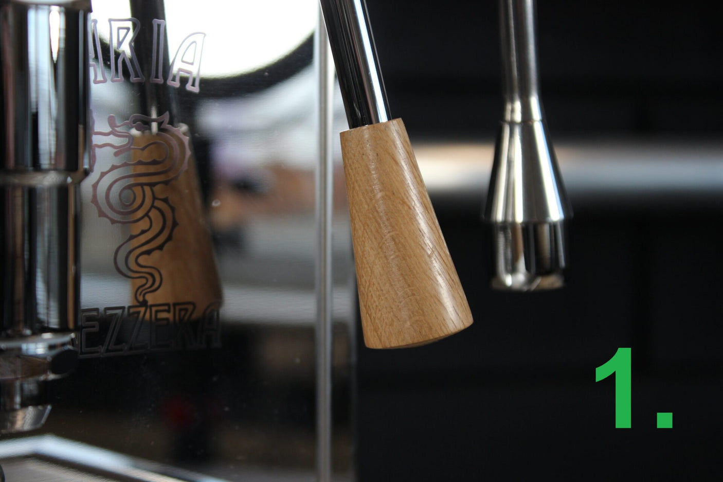 E61 Lever knop hout (Universeel)