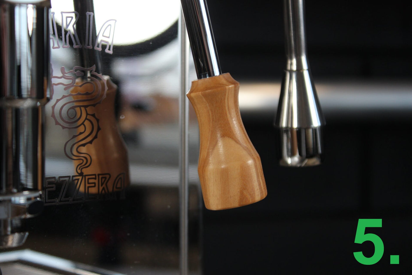 E61 Lever knop hout (Universeel)