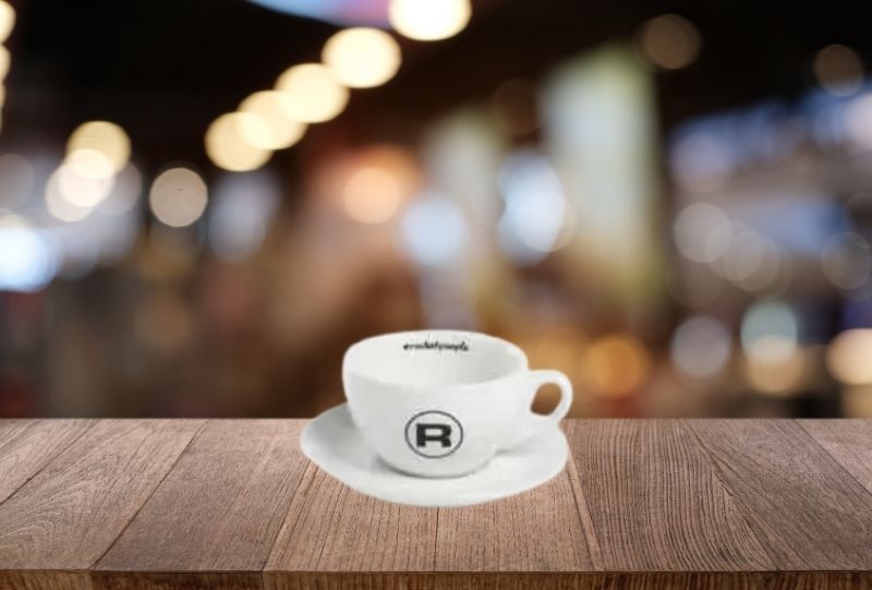 Rocket People Kopjes Cappuccino XL Wit (6st)