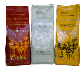 Macafe Koffiebonen Proefpakket Crème, Classic en Milano (3x 1kg)