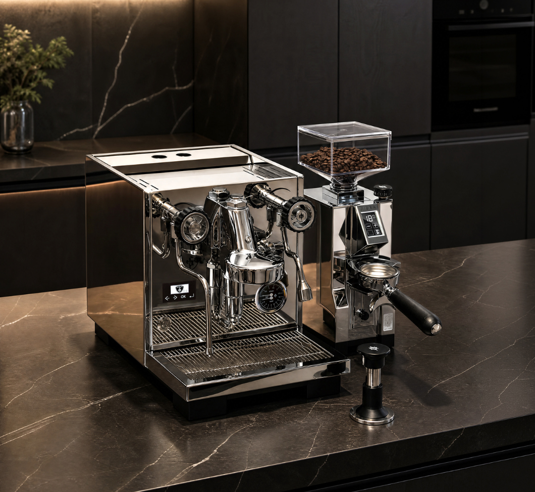 Costanza R + Libra 55 met tamper (Chroom)